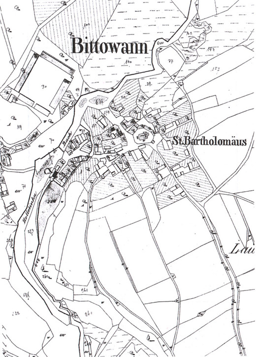 Mapa Stabilního katastru z roku 1839